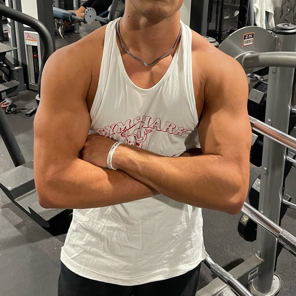 GYMSHARK TANK TOP SHIRT PIZZA COMPANY CHEAT DAY 2012 THE ORIGINAL BIG SLICE JOCK - Picture 11 of 16